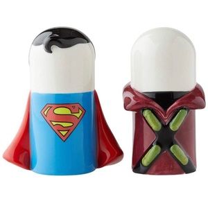 New Justice League DC Superman VS Lex Luthor Salt and Pepper Shaker Set